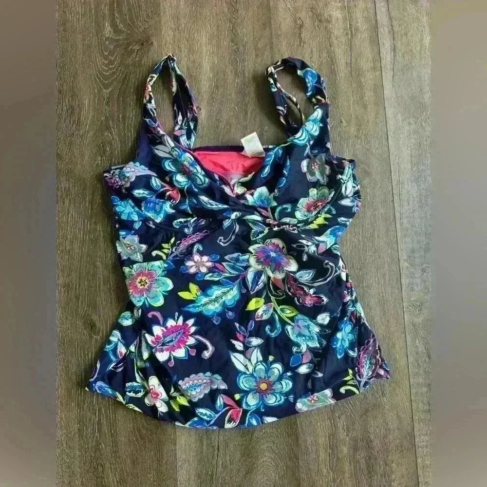 Anne Cole Swimming Suit Top Women’s size 40B/38C floral print